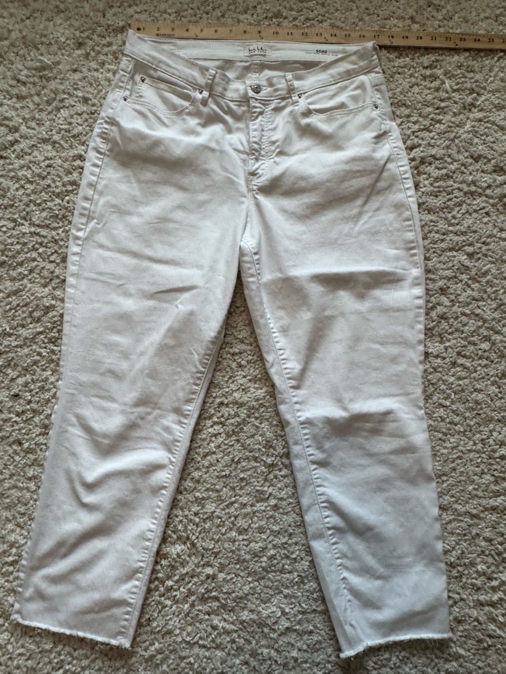 Nicole Miller SoHo High Rise Ankle Slim Jeans in White